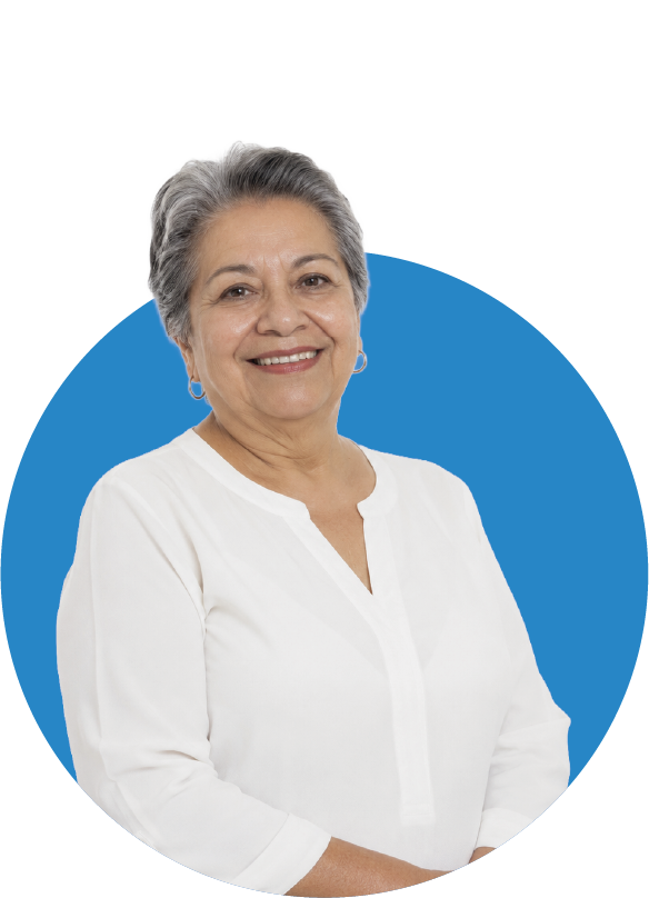 Mujer jubilada sonriendo